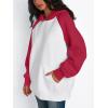 imageTrendy Queen Oversized Hoodies for Women Pullover Fleece Fall Sweatshirts Fashion Y2K Outfits Clothes 2025White Red