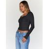 imageTrendy Queen Womens Going Out Tops Long Sleeve Top Trendy Cute Shirt Y2k Clothing Fall Fashion Clothes 2025Black