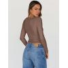 imageTrendy Queen Womens Going Out Tops Long Sleeve Top Trendy Cute Shirt Y2k Clothing Fall Fashion Clothes 2025Coffeegrey