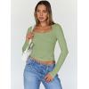 imageTrendy Queen Womens Going Out Tops Long Sleeve Top Trendy Cute Shirt Y2k Clothing Fall Fashion Clothes 2025Fruit Green