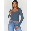 imageTrendy Queen Womens Going Out Tops Long Sleeve Top Trendy Cute Shirt Y2k Clothing Fall Fashion Clothes 2025Hazeblue