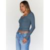imageTrendy Queen Womens Going Out Tops Long Sleeve Top Trendy Cute Shirt Y2k Clothing Fall Fashion Clothes 2025Hazeblue