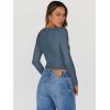 imageTrendy Queen Womens Going Out Tops Long Sleeve Top Trendy Cute Shirt Y2k Clothing Fall Fashion Clothes 2025Hazeblue