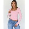imageTrendy Queen Womens Going Out Tops Long Sleeve Top Trendy Cute Shirt Y2k Clothing Fall Fashion Clothes 2025Pink