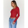 imageTrendy Queen Womens Going Out Tops Long Sleeve Top Trendy Cute Shirt Y2k Clothing Fall Fashion Clothes 2025Red