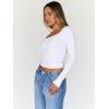 imageTrendy Queen Womens Going Out Tops Long Sleeve Top Trendy Cute Shirt Y2k Clothing Fall Fashion Clothes 2025White