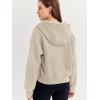imageTrendy Queen Womens Hoodies Quarter Zip Pullover Oversized Sweatshirts Half Zip Pullover With Pockets Fall ClothesApricot