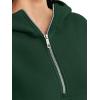imageTrendy Queen Womens Hoodies Quarter Zip Pullover Oversized Sweatshirts Half Zip Pullover With Pockets Fall ClothesDarkgreen