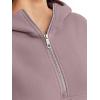 imageTrendy Queen Womens Hoodies Quarter Zip Pullover Oversized Sweatshirts Half Zip Pullover With Pockets Fall ClothesDarkpink