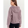 imageTrendy Queen Womens Hoodies Quarter Zip Pullover Oversized Sweatshirts Half Zip Pullover With Pockets Fall ClothesDarkpink