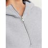 imageTrendy Queen Womens Hoodies Quarter Zip Pullover Oversized Sweatshirts Half Zip Pullover With Pockets Fall ClothesGrey