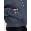imageTrendy Queen Womens Hoodies Quarter Zip Pullover Oversized Sweatshirts Half Zip Pullover With Pockets Fall ClothesGreyblue