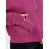 imageTrendy Queen Womens Hoodies Quarter Zip Pullover Oversized Sweatshirts Half Zip Pullover With Pockets Fall ClothesHotpink