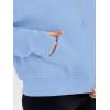 imageTrendy Queen Womens Hoodies Quarter Zip Pullover Oversized Sweatshirts Half Zip Pullover With Pockets Fall ClothesLightblue