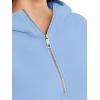 imageTrendy Queen Womens Hoodies Quarter Zip Pullover Oversized Sweatshirts Half Zip Pullover With Pockets Fall ClothesLightblue