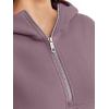 imageTrendy Queen Womens Hoodies Quarter Zip Pullover Oversized Sweatshirts Half Zip Pullover With Pockets Fall ClothesNutmeg