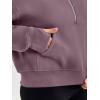 imageTrendy Queen Womens Hoodies Quarter Zip Pullover Oversized Sweatshirts Half Zip Pullover With Pockets Fall ClothesNutmeg