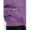 imageTrendy Queen Womens Hoodies Quarter Zip Pullover Oversized Sweatshirts Half Zip Pullover With Pockets Fall ClothesPurple