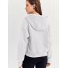 imageTrendy Queen Womens Hoodies Quarter Zip Pullover Oversized Sweatshirts Half Zip Pullover With Pockets Fall ClothesWhite