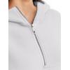 imageTrendy Queen Womens Hoodies Quarter Zip Pullover Oversized Sweatshirts Half Zip Pullover With Pockets Fall ClothesWhite