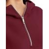 imageTrendy Queen Womens Hoodies Quarter Zip Pullover Oversized Sweatshirts Half Zip Pullover With Pockets Fall ClothesWinered