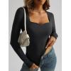 imageTrendy Queen Womens Long Sleeve Shirts Sweetheart Neckline Basic Crop Tops Cute Fall Tshirt Y2k Going Out Outfits 2024Black