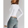 imageTrendy Queen Womens Long Sleeve Shirts Sweetheart Neckline Basic Crop Tops Cute Fall Tshirt Y2k Going Out Outfits 2024White