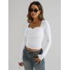 imageTrendy Queen Womens Long Sleeve Shirts Sweetheart Neckline Basic Crop Tops Cute Fall Tshirt Y2k Going Out Outfits 2024White