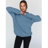 imageTrendy Queen Womens Oversized Hoodies Fleece Hooded Sweatshirts Casual Pullover Fall Winter Outfits Long Sleeve Tops 2025Blue
