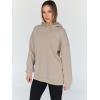 imageTrendy Queen Womens Oversized Hoodies Fleece Hooded Sweatshirts Casual Pullover Fall Winter Outfits Long Sleeve Tops 2025Coffeegrey