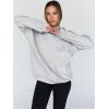 imageTrendy Queen Womens Oversized Hoodies Fleece Hooded Sweatshirts Casual Pullover Fall Winter Outfits Long Sleeve Tops 2025Grey