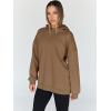 imageTrendy Queen Womens Oversized Hoodies Fleece Hooded Sweatshirts Casual Pullover Fall Winter Outfits Long Sleeve Tops 2025Khaki