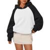 imageTrendy Queen Oversized Hoodies for Women Pullover Fleece Fall Sweatshirts Fashion Y2K Outfits Clothes 2025White Black
