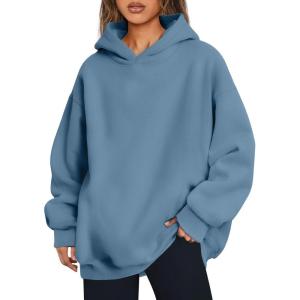imageTrendy Queen Womens Oversized Hoodies Fleece Hooded Sweatshirts Casual Pullover Fall Winter Outfits Long Sleeve Tops 2025Blue