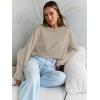 imageTrendy Queen Cropped Sweatshirts for Women Oversized Crewneck Sweaters Long Sleeve Tops Fall Winter Clothes 2024Coffeegrey