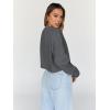 imageTrendy Queen Cropped Sweatshirts for Women Oversized Crewneck Sweaters Long Sleeve Tops Fall Winter Clothes 2024Deepgrey