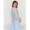 imageTrendy Queen Cropped Sweatshirts for Women Oversized Crewneck Sweaters Long Sleeve Tops Fall Winter Clothes 2024Grey