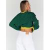 imageTrendy Queen Oversized Sweatshirt for Women 2024 Fall Crewneck Striped Long Sleeve Shirts Hoodies Preppy Top Y2K OutfitsBluegreen