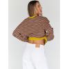 imageTrendy Queen Oversized Sweatshirt for Women 2024 Fall Crewneck Striped Long Sleeve Shirts Hoodies Preppy Top Y2K OutfitsBrownkhaki
