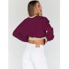 imageTrendy Queen Oversized Sweatshirt for Women 2024 Fall Crewneck Striped Long Sleeve Shirts Hoodies Preppy Top Y2K OutfitsBurgundyblue