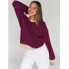imageTrendy Queen Oversized Sweatshirt for Women 2024 Fall Crewneck Striped Long Sleeve Shirts Hoodies Preppy Top Y2K OutfitsBurgundyblue