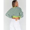 imageTrendy Queen Oversized Sweatshirt for Women 2024 Fall Crewneck Striped Long Sleeve Shirts Hoodies Preppy Top Y2K OutfitsGreenwhite