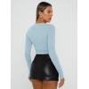 imageTrendy Queen Womens Long Sleeve Shirts Basic Crop Tops Tight Slim Fit Cute Teen Girls Fall Winter Y2k ClothesBaby Blue