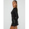 imageTrendy Queen Womens Long Sleeve Shirts Basic Crop Tops Tight Slim Fit Cute Teen Girls Fall Winter Y2k ClothesBlack