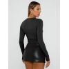 imageTrendy Queen Womens Long Sleeve Shirts Basic Crop Tops Tight Slim Fit Cute Teen Girls Fall Winter Y2k ClothesBlack