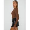 imageTrendy Queen Womens Long Sleeve Shirts Basic Crop Tops Tight Slim Fit Cute Teen Girls Fall Winter Y2k ClothesBrown