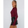 imageTrendy Queen Womens Long Sleeve Shirts Basic Crop Tops Tight Slim Fit Cute Teen Girls Fall Winter Y2k ClothesBurgundy