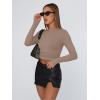 imageTrendy Queen Womens Long Sleeve Shirts Basic Crop Tops Tight Slim Fit Cute Teen Girls Fall Winter Y2k ClothesCoffee Grey