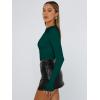 imageTrendy Queen Womens Long Sleeve Shirts Basic Crop Tops Tight Slim Fit Cute Teen Girls Fall Winter Y2k ClothesDark Green