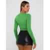 imageTrendy Queen Womens Long Sleeve Shirts Basic Crop Tops Tight Slim Fit Cute Teen Girls Fall Winter Y2k ClothesGreen